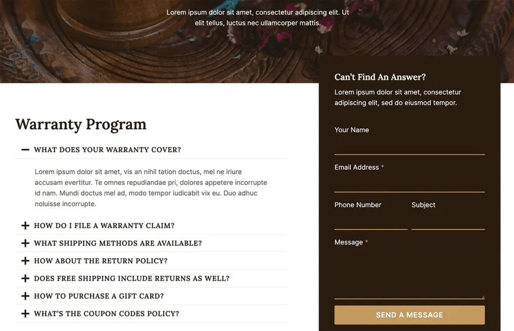 Wooden Craft Starter Template Accordian