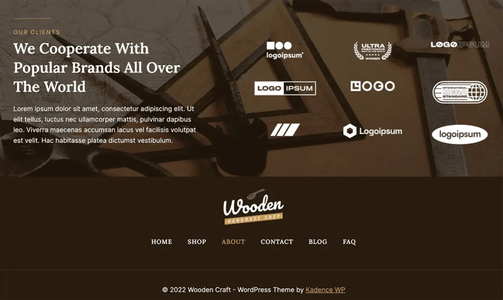 Wooden Craft Starter Template Our Clients