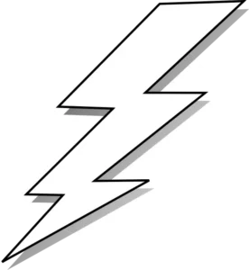 Image of lightening bolt to represent website hosting
