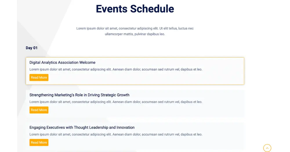 Conference Website Template About