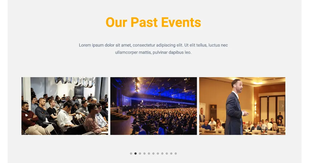 Conference Website Template Events