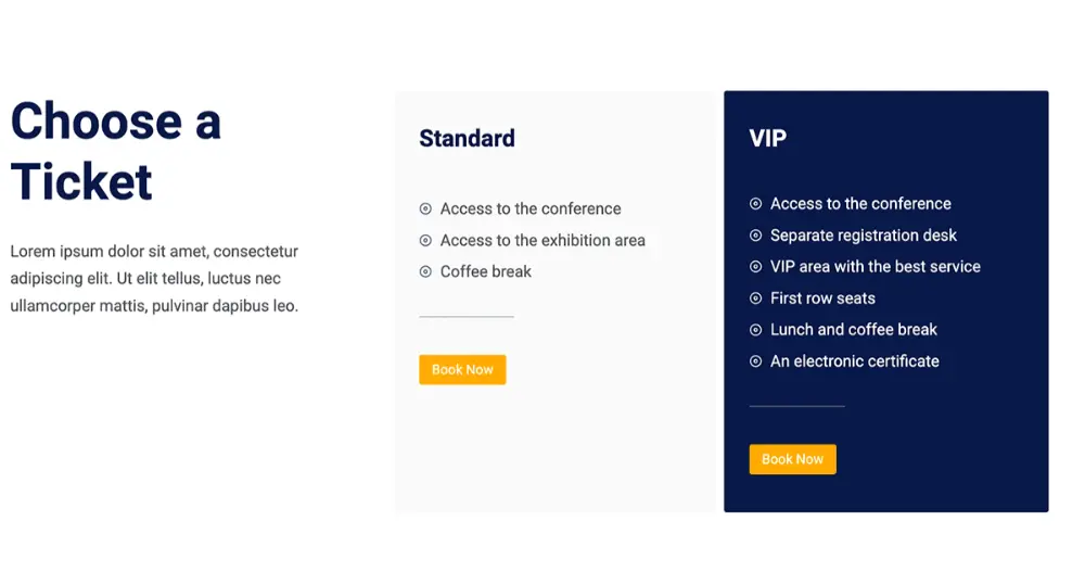 Conference Website Template Products