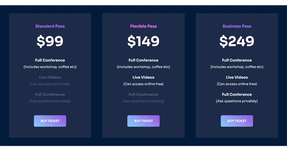 Creative Designer Website Pricing