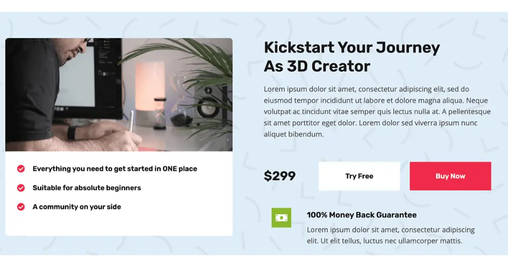 Designer Website Section