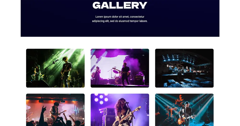 Event Website Gallery