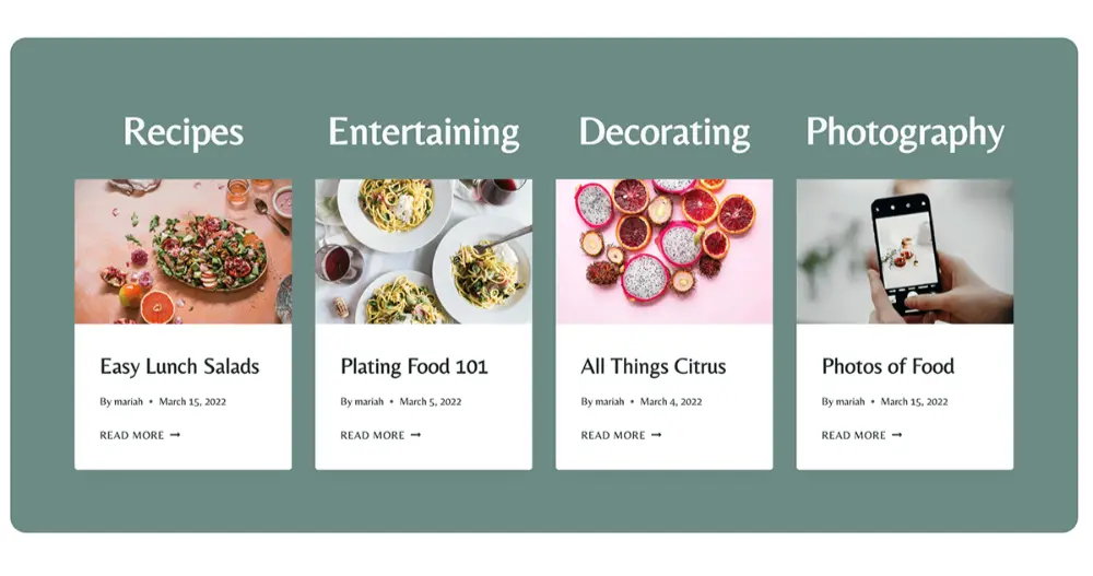 Food Website About