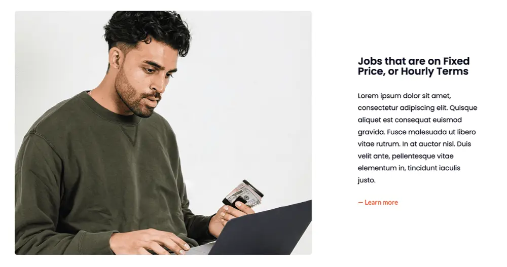 Freelance Website Feature