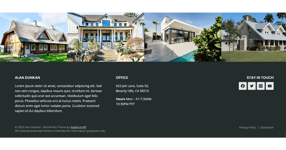 Home Website Footer