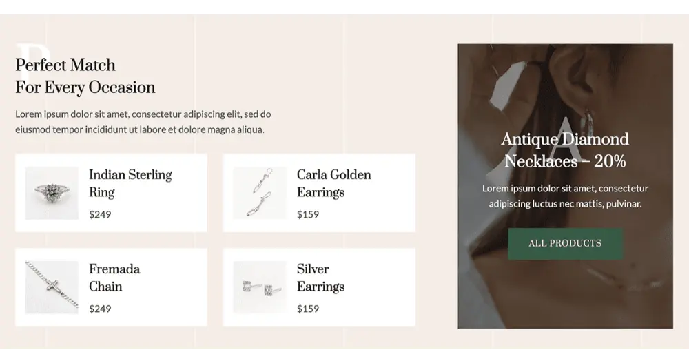 Jewellery Collection Website Shop
