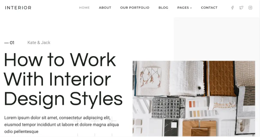 Minimalist Design Website About