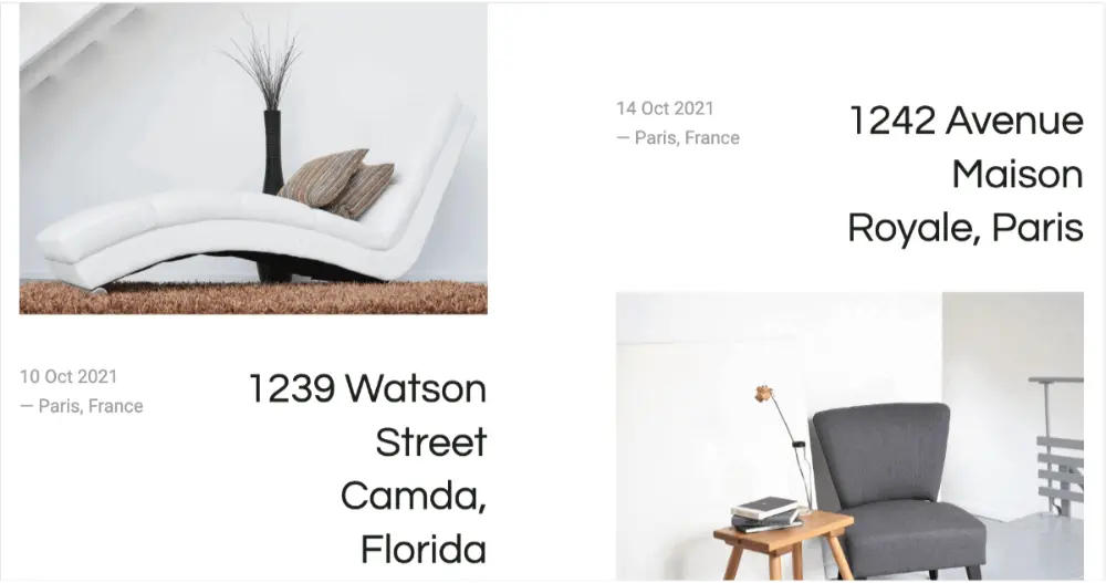 Minimalist Design Website Section