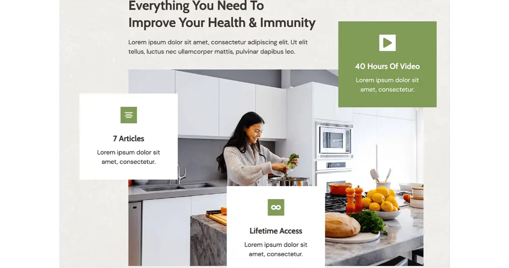 Nutrition Website Template Another Section