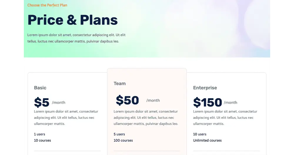 Online Website Pricing
