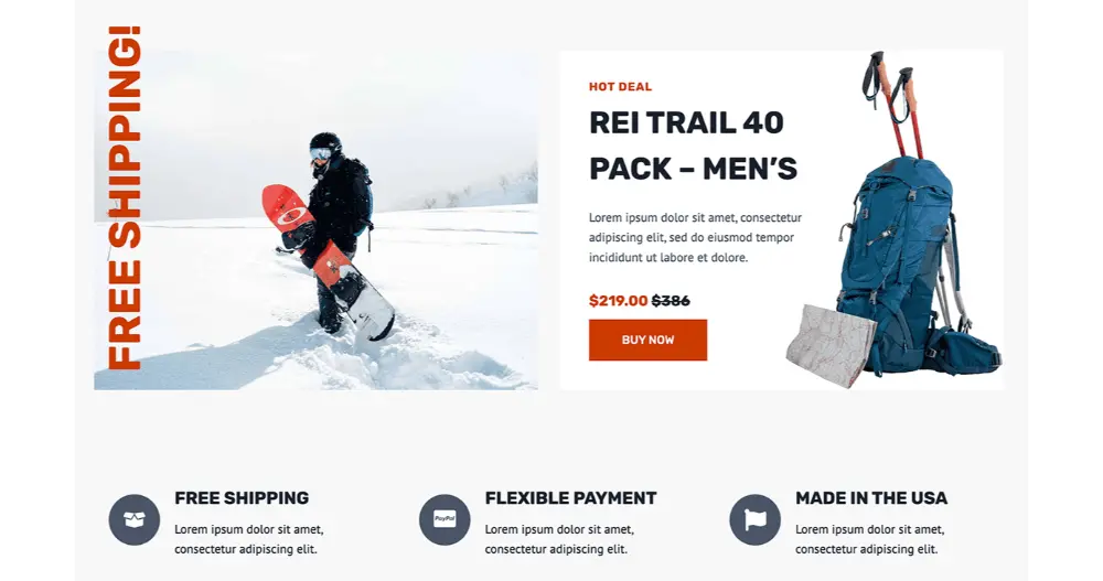 Outdoor Website Product