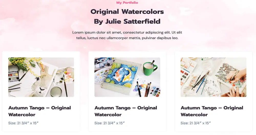 Water Painting Website My Porfile