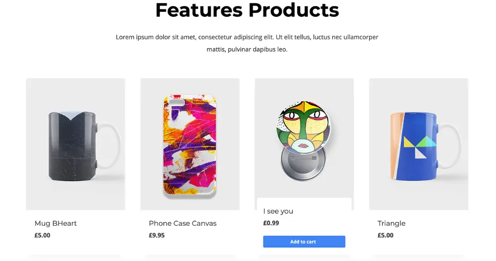 Printing Website Products