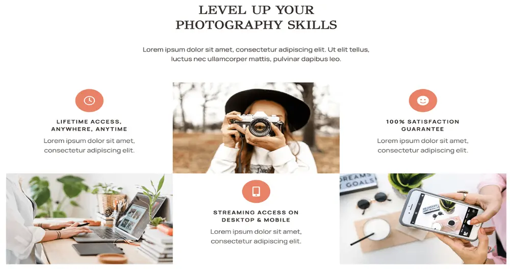 Professional Family Portraits Website Template Products