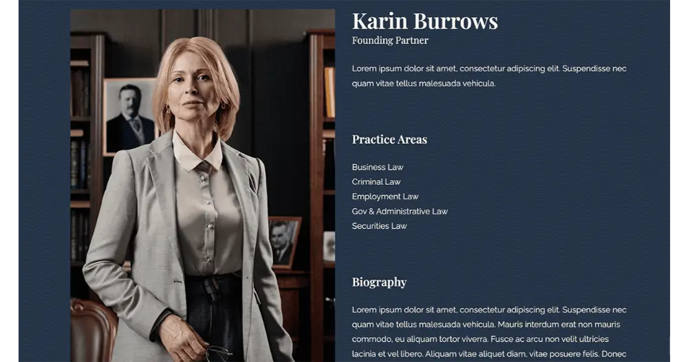 Professional Legal Website The Team