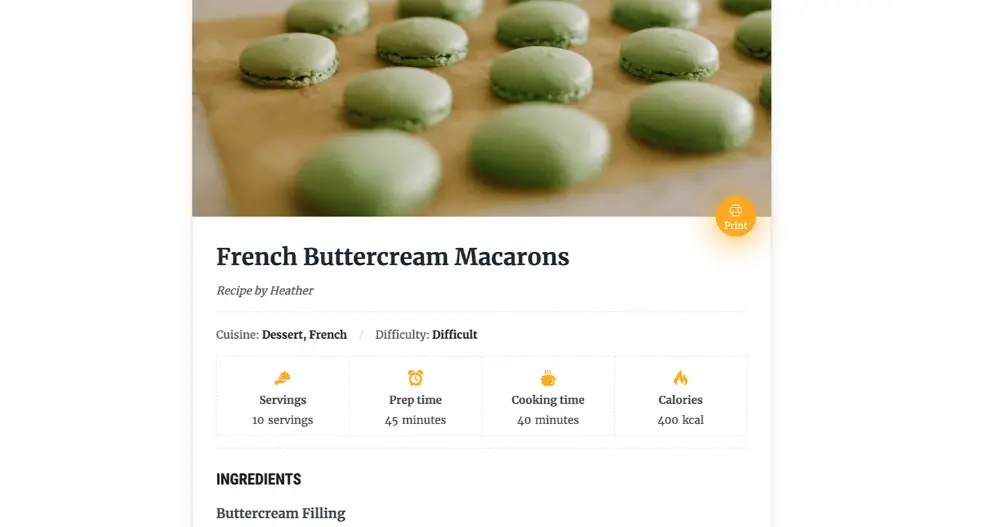 Recipe Blog Ingredients