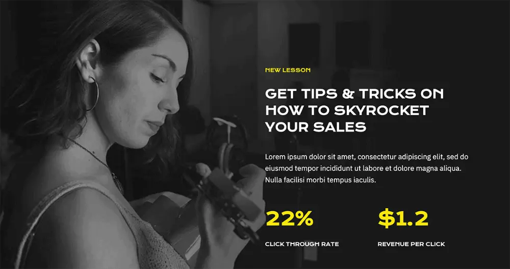 SEO Skills Website Template Sales