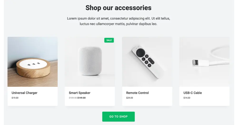 Single Product Website Shop