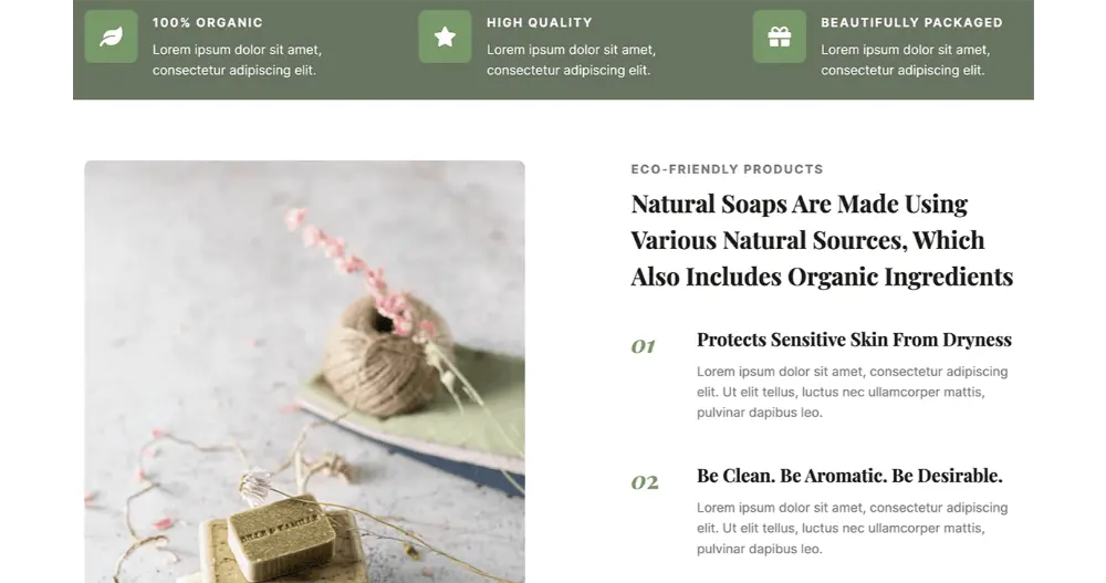 Craft Website Section