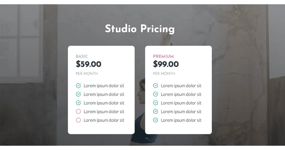 Yoga Studio Website Costs