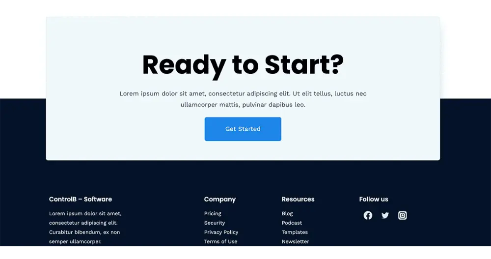 Your Own Business Website Footer