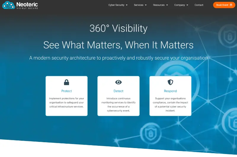 Neoteric Networks Website Home Page