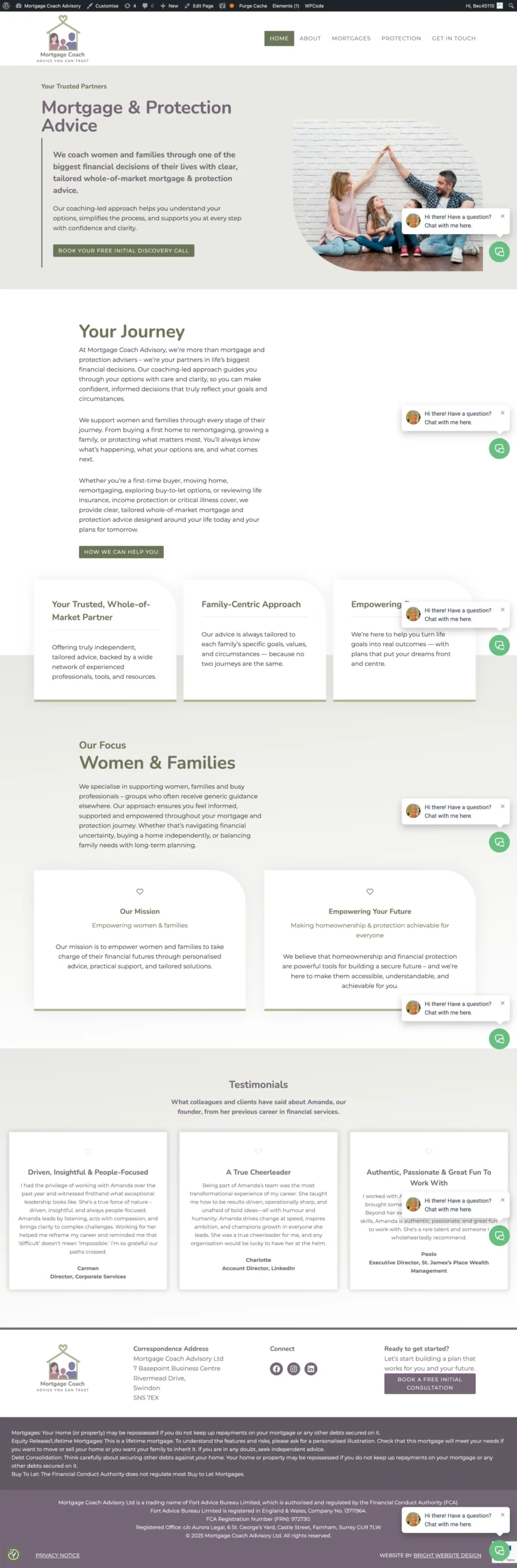 Mortgage Coach Home Page Website