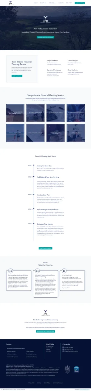 JPB Financial Planning Full Home Page Website