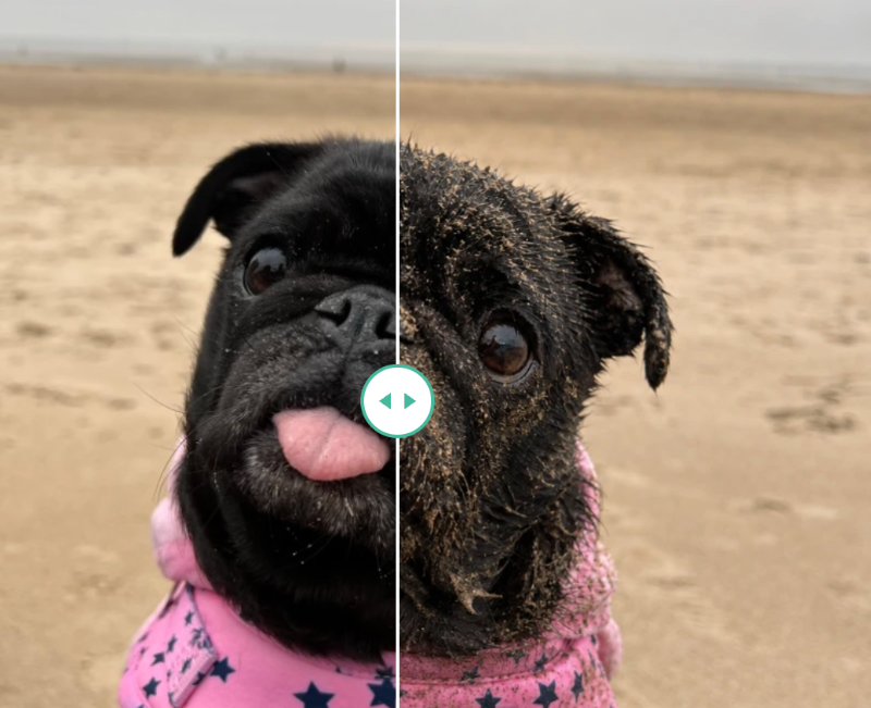 Before and after slider